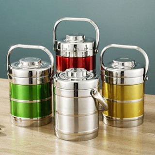 Cà Mèn Giữ Nhiệt Inox 3 Tầng 1.3L - Cặp Lồng Đựng Cơm Cháo Phở Giữ Nhiệt Inox Cao Cấp - Camen Giữ Nhiệt - Hộp Đựng Cơm