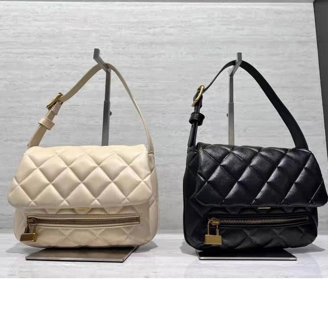Túi xách nữ, túi kẹp nách cê ka trám kèm ổ khóa size 23 chuẩn xịn - Lucky9store