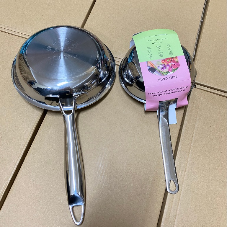 Chảo inox nguyên khối 12cm chống dính tự nhiên inox 304