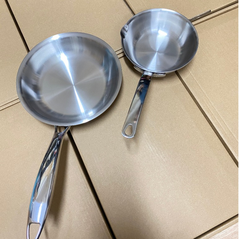 Chảo inox nguyên khối 12cm chống dính tự nhiên inox 304