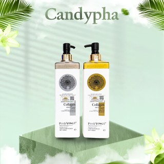 Dầu gội xả phục hồi, chống rụng kích mọc tóc Plus Vinge Collagen 1000ml