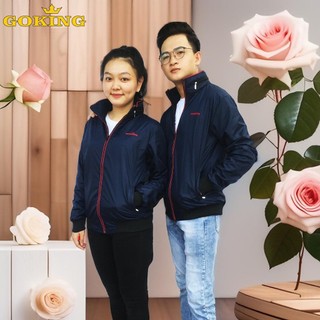 Áo khoác gió cách nhiệt GOKING, mũ dấu hiện đại, 3 túi đa năng. Form unisex cho nam nữ, cặp đôi. Áo khoác dù cao cấp