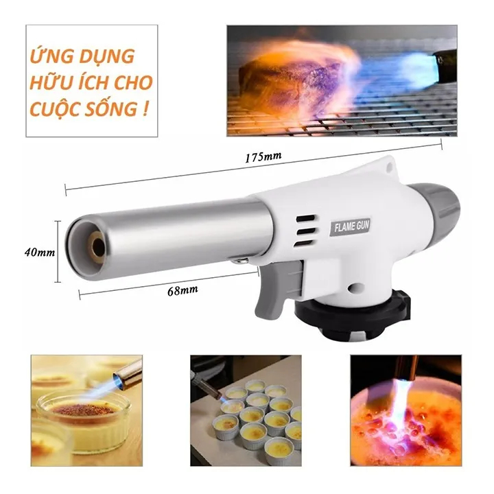 Khò Gas Mini Tự Động Đánh LửA - Súng Khò Gas Điện Tử Cầm Tay - Đầu Khò Gas Chuyên Dụng