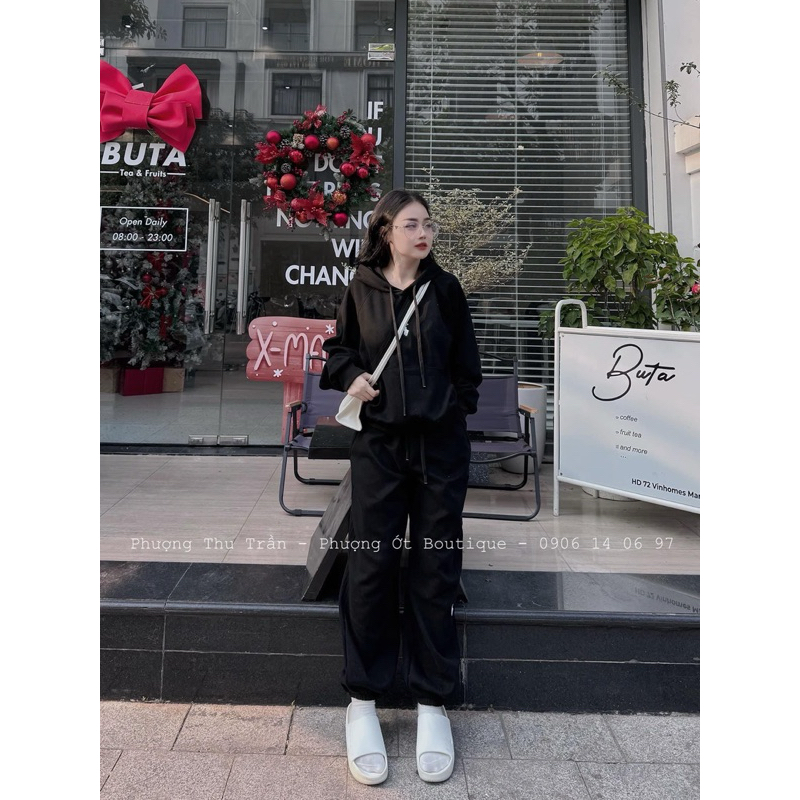 Set Bộ Nỉ Thêu Ngựa Hoodie Mã HAS72