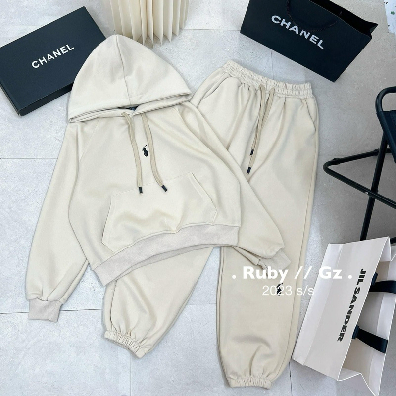 Set Bộ Nỉ Thêu Ngựa Hoodie Mã HAS72