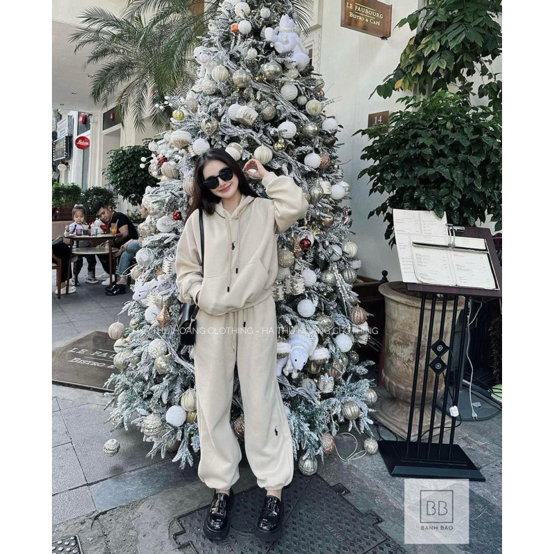 Set Bộ Nỉ Thêu Ngựa Hoodie Mã HAS72