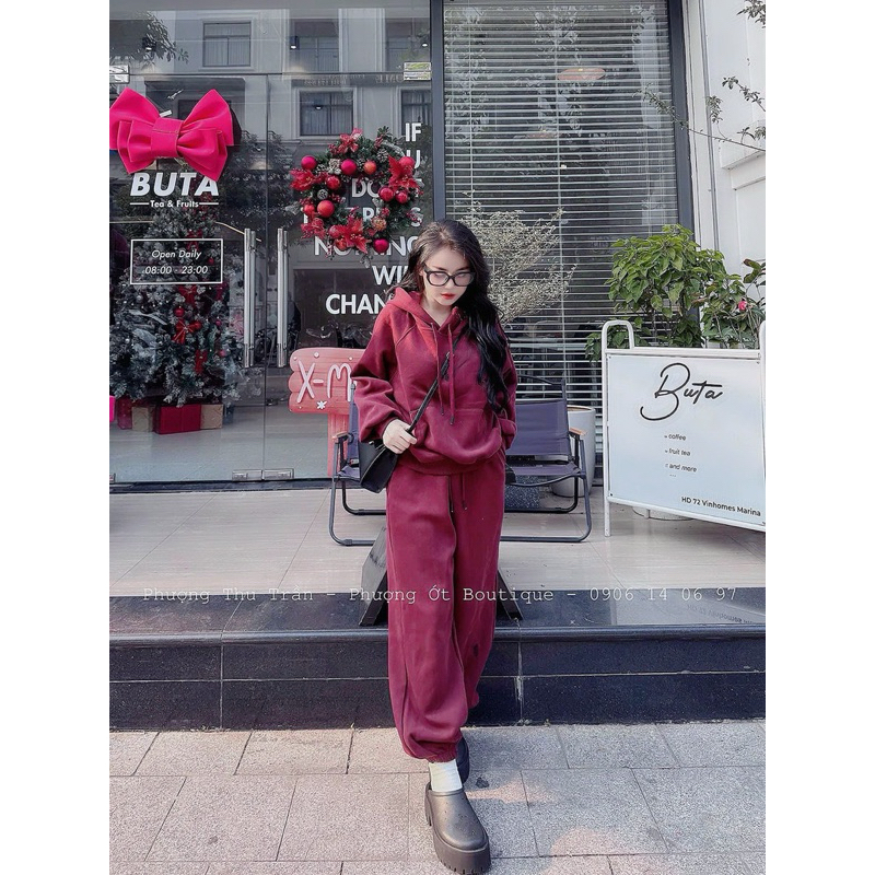 Set Bộ Nỉ Thêu Ngựa Hoodie Mã HAS72