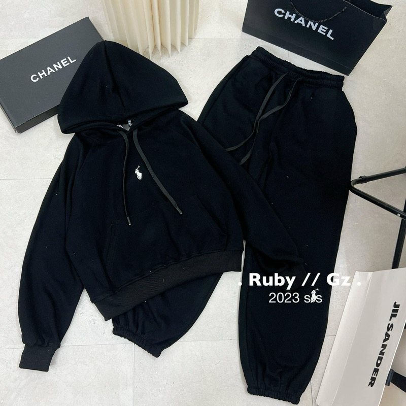 Set Bộ Nỉ Thêu Ngựa Hoodie Mã HAS72