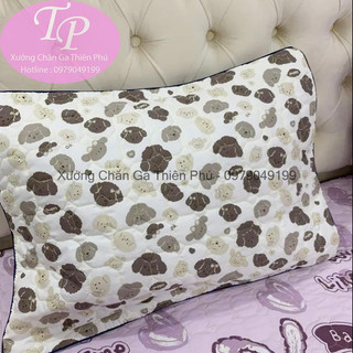 Vỏ gối đầu, vỏ gối ôm cotton đũi trần bông genji decor dày dặn- vỏ gối nằm nhiều mẫu mã, kích thước : 50cm x 70cm