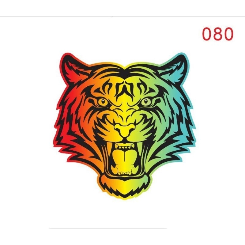 Tem hình dán sticker ĐẦU HỔ dán mọi vị trí tem 4 lớp chống nước