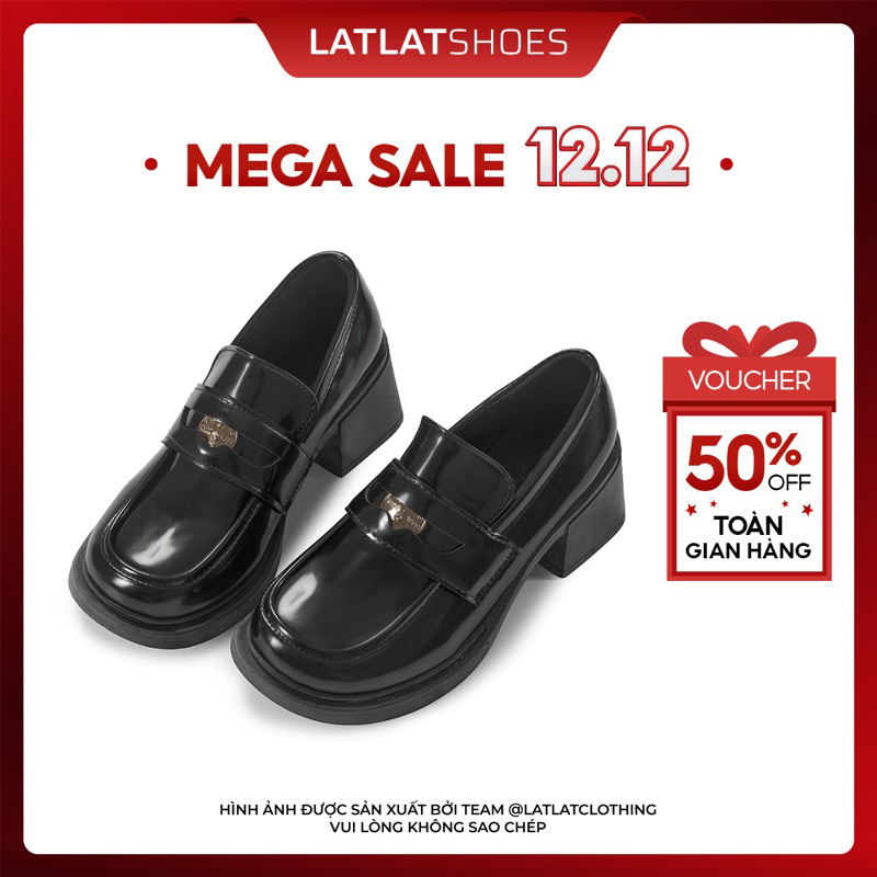 Plat Form Shoes - Giày oxford cổ thấp đế cao 5cm siêu dễ thương - Giày lười cổ thấp