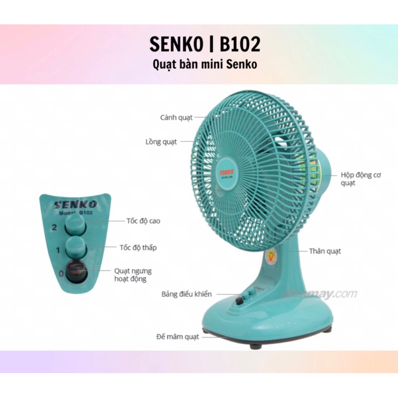 Quạt bàn B2 mini SENKO- B102 chính hãng