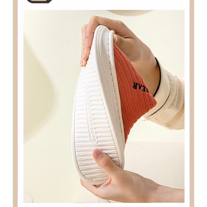 Dép đi trong nhà,dép lông siêu êm hoạ tiết gấu cực hót