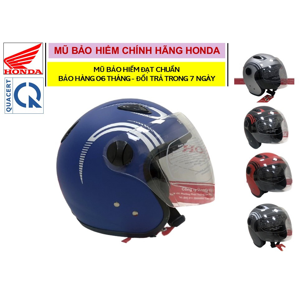 [CHÍNH HÃNG] Mũ bảo hiểm 3/4 đầu nhãn hiệu HONDA phiên bản thể thao -  (Bảo hành 6 tháng)