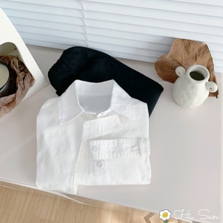 Set sơ mi trắng đắp chéo thân độc đáo