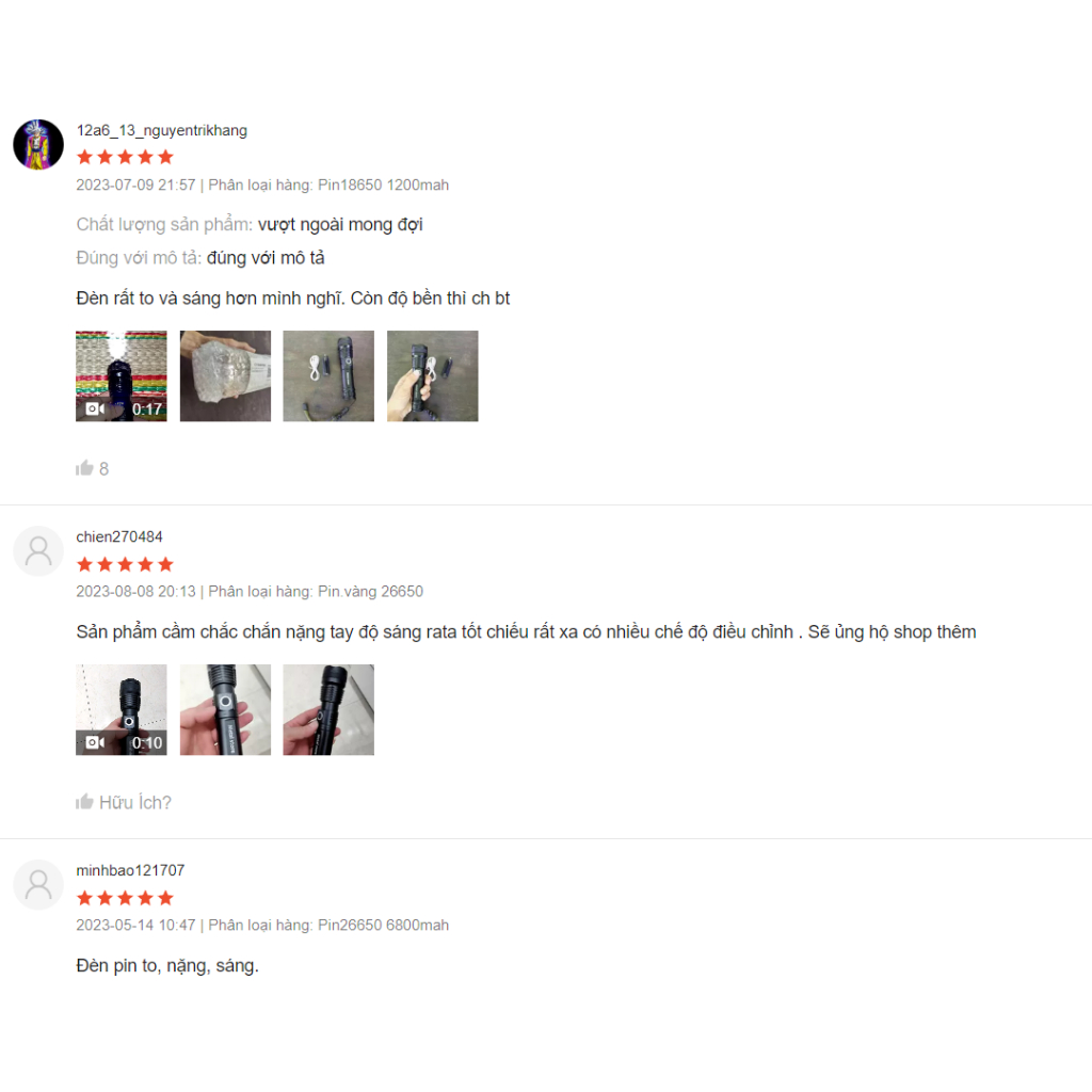 Đèn pin siêu sáng XHP50-Sản phẩm chính hãng -Đèn pin cầm tay