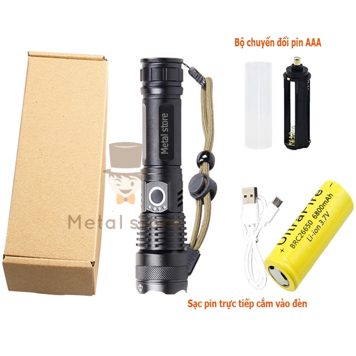 Đèn pin siêu sáng XHP50-Sản phẩm chính hãng -Đèn pin cầm tay