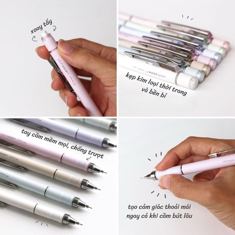 Bút Chì Tombow Mono Grip 0.5 Đệm Tay Phiên Bản Giới Hạn