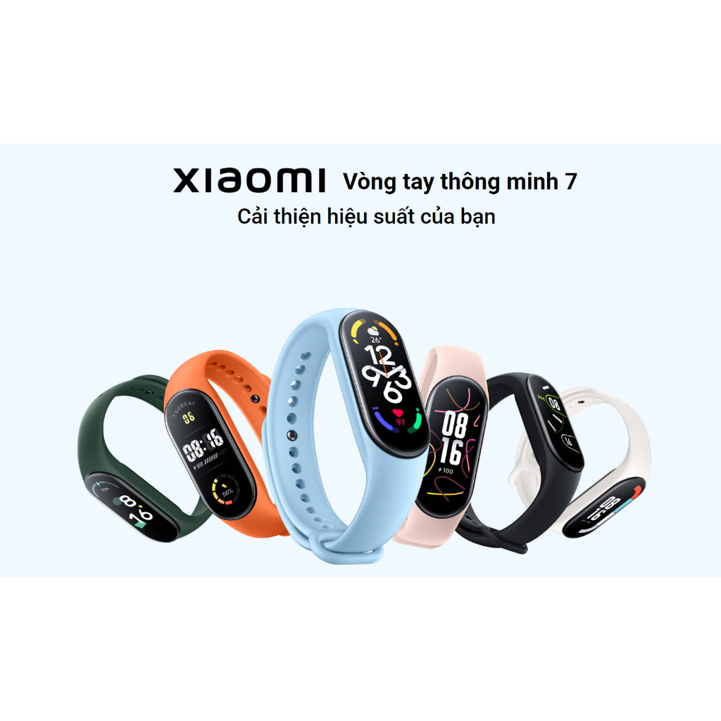 Mi band 7 - Vòng Tay Thông Minh Xiaomi Smart Band 7 Bản quốc tế Tiếng Việt - Hàng chính hãng