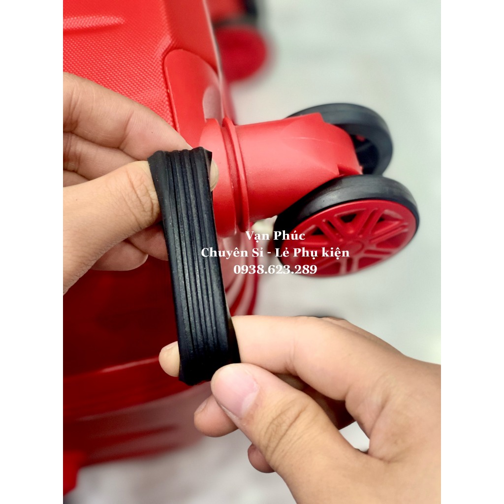 Set 8 Vòng cao su bảo vệ bánh xe Vali GIẢM TIẾNG ỒN dùng cho bánh xe đôi, êm ái