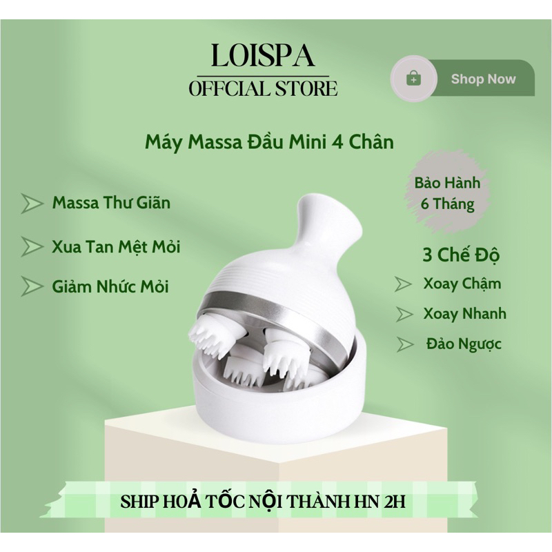 ( Giá Sỉ Tận Gốc ) Máy Massage Đầu Mini 4 Chân , Mát Xa Đầu Giúp Giảm Stress , Thư Giãn Gội Đầu Dưỡng Sinh