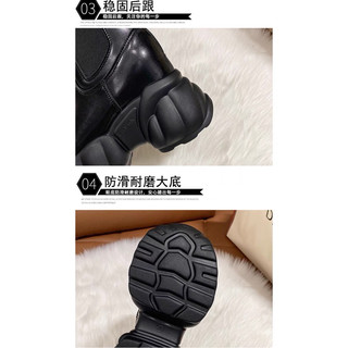 (ODER) Boots da thời trang đế 10,5cm khoá sau
