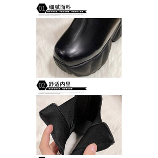 (ODER) Boots da thời trang đế 10,5cm khoá sau