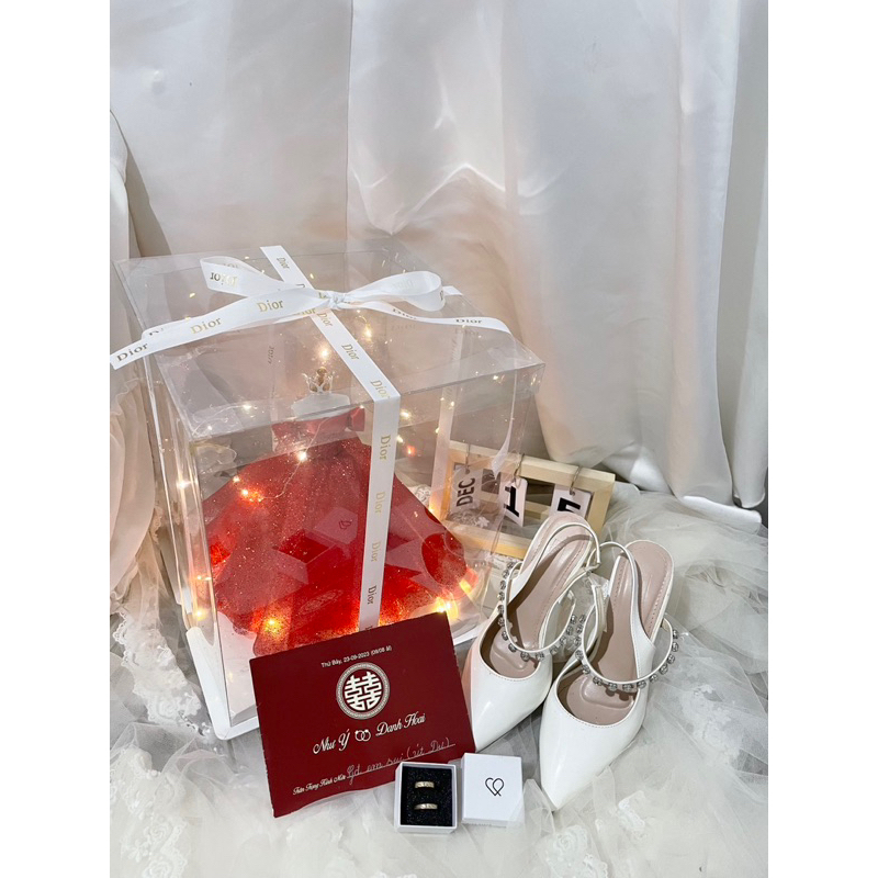 Mô Hình Váy Cưới Mini trong suốt