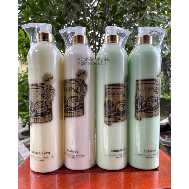 Dầu gội garden chính hãng phục hồi tóc hư tổn ,mềm mượt, combo cặp gội xả garden lưu hương nước hoa dung tích1100mlx2
