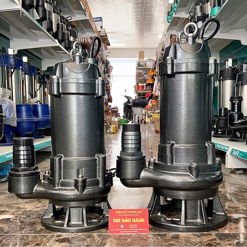 Máy bơm chìm nước thải cắt rác 1.1Kw, 1.5Kw Thân gang TAIFU - Bảo hành 1 năm