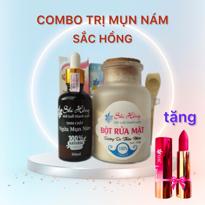 Combo Sắc Hồng Ngừa Mụn Sáng Da