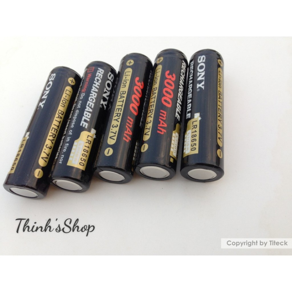 Pin sạc Sony 3.7V 18650 - 3200mAh đầu lồi - Dùng cho quạt sạc, đèn pin, tông đơ, loa, sạc dự phòng, máy khoan...
