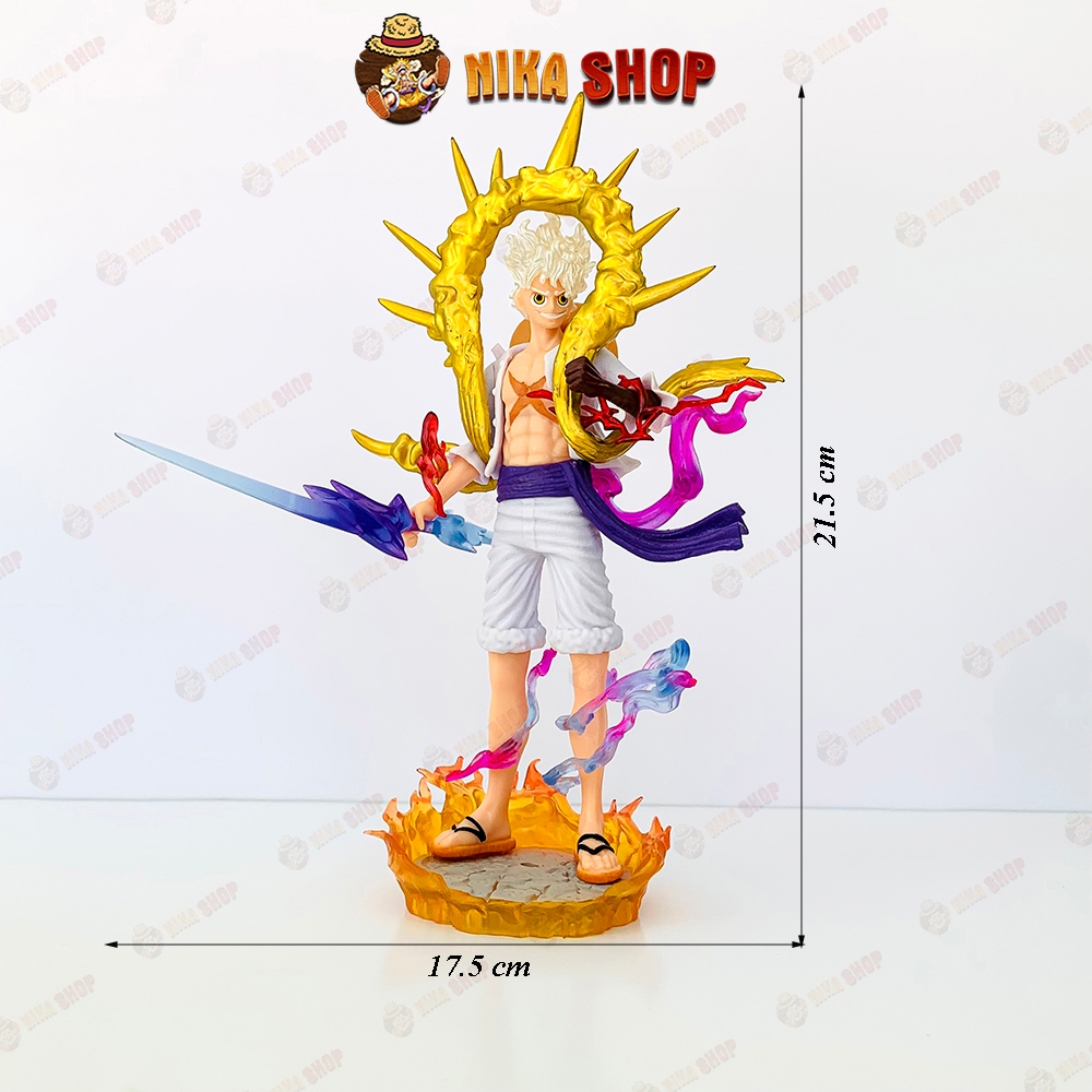 Mô hình Luffy Gear 5 bản Nika cầm Tia sét cao 21cm Fullbox siêu ngầu - Đảo Hải tặc - Figure One Piece