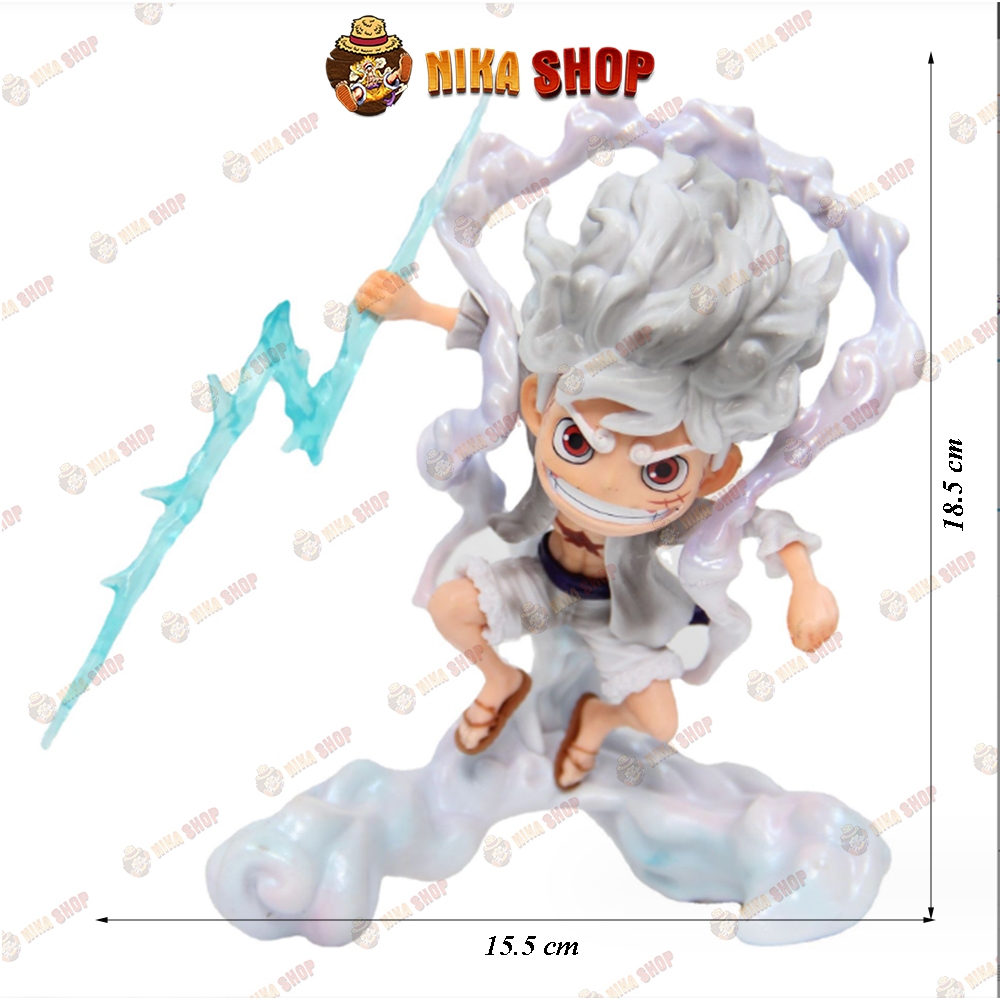 Mô hình Luffy Gear 5 bản Nika cầm Tia sét cao 21cm Fullbox siêu ngầu - Đảo Hải tặc - Figure One Piece