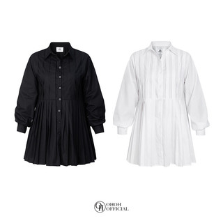 Đầm sơ mi xếp ly OHOH (PLEATED DRESS)