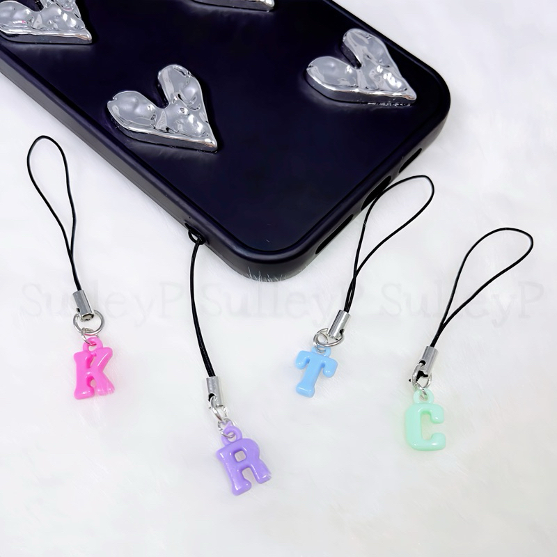 𝕒𝕝𝕡𝕙𝕒𝕓𝕖𝕥 𝕜𝕖𝕪𝕔𝕙𝕒𝕚𝕟 / Móc khoá Alphabet treo điện thoại, collect book, binder,… theo yêu cầu