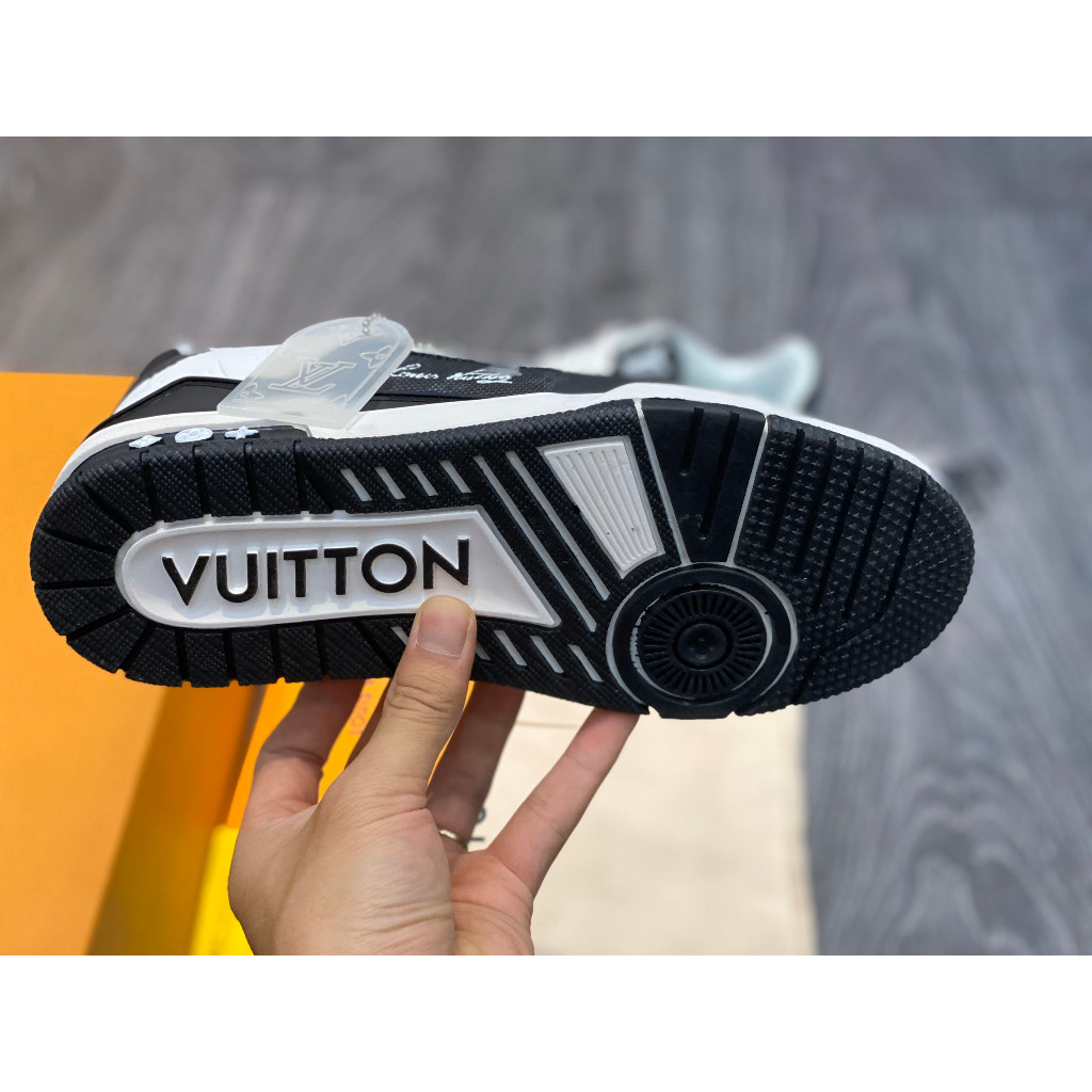 Giày Cao Cấp Thể Thao Sneaker L/v Trainer #54 Signature White Black Cao Cấp + freeship + Tặng Tất