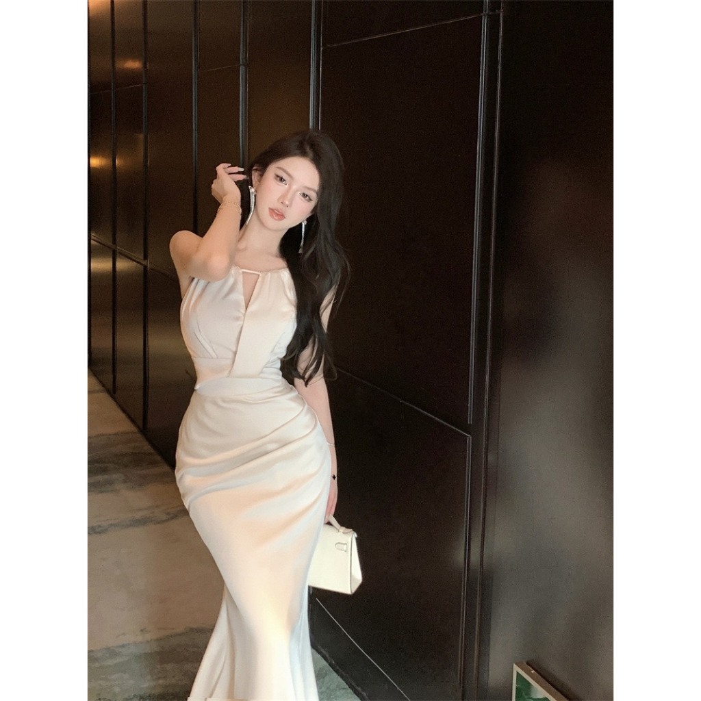 Váy Lụa Dự Tiệc Dáng Đuôi Cá Tôn Dáng- Lady Dress