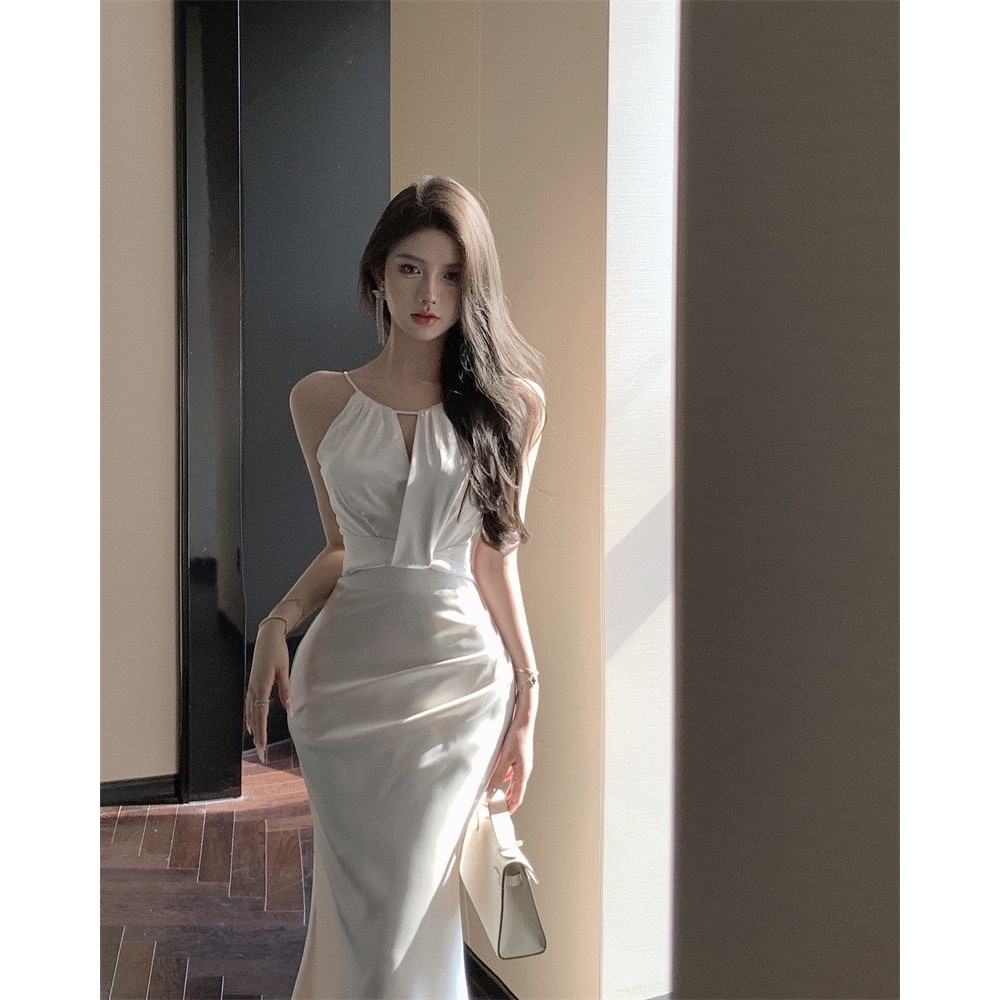 Váy Lụa Dự Tiệc Dáng Đuôi Cá Tôn Dáng- Lady Dress