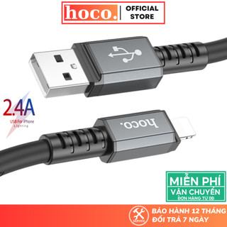 Dây sạc lP Hoco sạc nhanh 2.4A cáp dây TPE chống rối truyền dữ liệu cho lP6 7 8 X