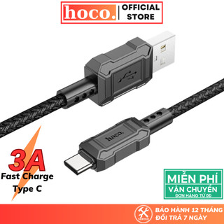 Dây sạc Type C Hoco Cáp hỗ trợ sạc nhanh lên tới 3A  thiết kế chắc chắn dùng cho samsung oppo xiaomi