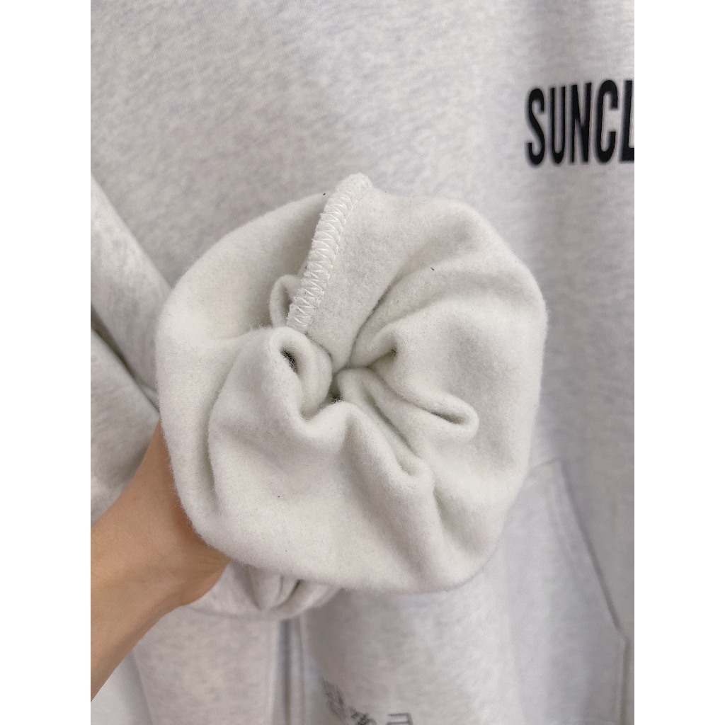 ÁO NỈ HOODIE XÁM SUNCLUB FULL OF