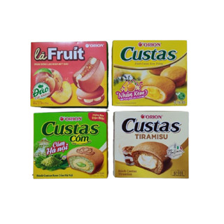 Bánh trứng Custas Orion Nhân Kem/Cốm/Tiramisu/Custas Đào mới
