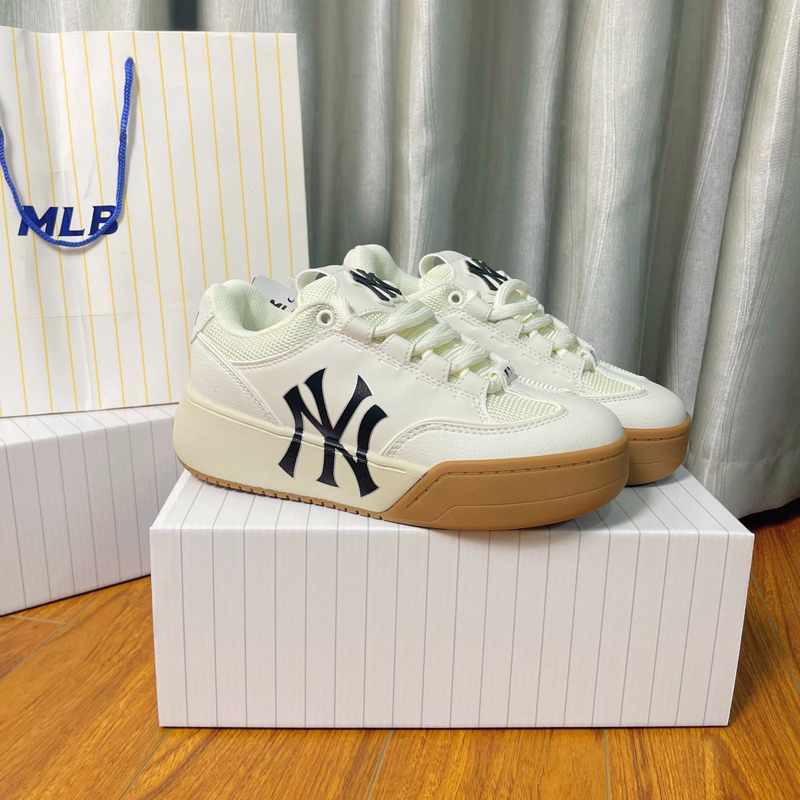 JDK STORE_Giày Sneaker M.L.B Wide Trắng Đế Nâu