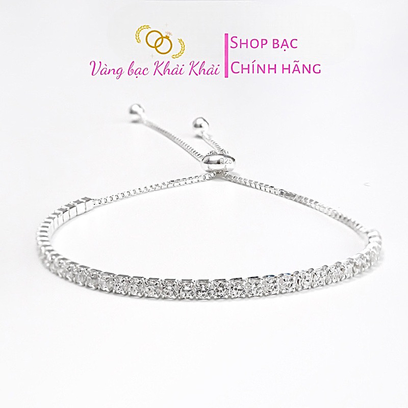 Lắc tay nữ bạc S925 khoá rút - Lắc tay khoá rút bạc S925 - Vàng bạc Khải Khải