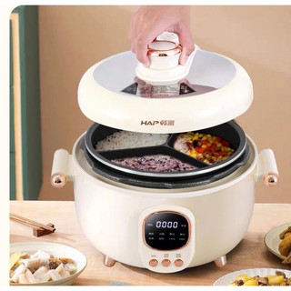 Nồi áp xuất điện hap đa năng 3 ngăn 4l - hàng chính hãng- bảo hành 12 tháng