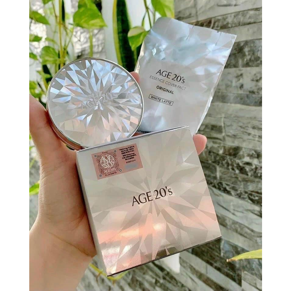 Phấn Nền Lạnh Kim Cương AGE20's Essence Cover Pact DIAMOND White SPF 50+/PA +++ 12.5g
