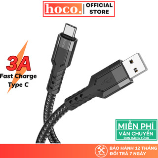 Cáp sạc nhanh Type C Hoco Dây bọc dù hỗ trợ sạc 2.4A thiết kế chắc chắn dùng cho samsung xiaomi