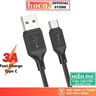 Dây sạc TypeC Hoco sạc nhanh 3A cáp silicone siêu bền dành cho thiết bị Android Oppo Xiaomi samsung