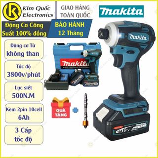 Máy chuyên vít, bắt vít makita TD172D hàng cao cấp, Động Cơ Không Chổi Than, 2 pin 10cell phổ thông, tặng kèm đầu vít